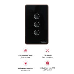 Công tắc đèn thông minh Hafele HSL-LSXG01B màu đen 820.71.002
