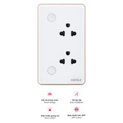 Ổ cắm âm tường thông minh Hafele HSL-WSS01W màu trắng 820.71.007