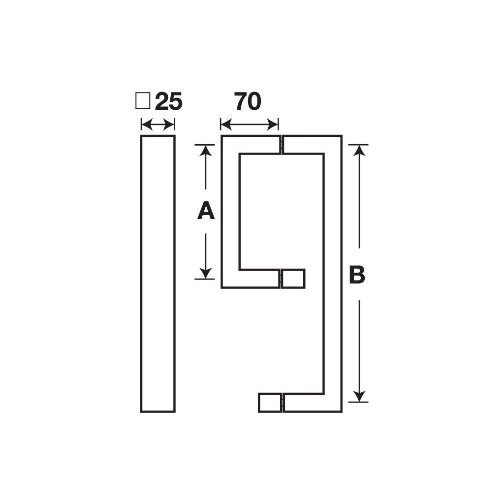 Tay nắm phòng tắm kính Hafele 550mm 903.02.252