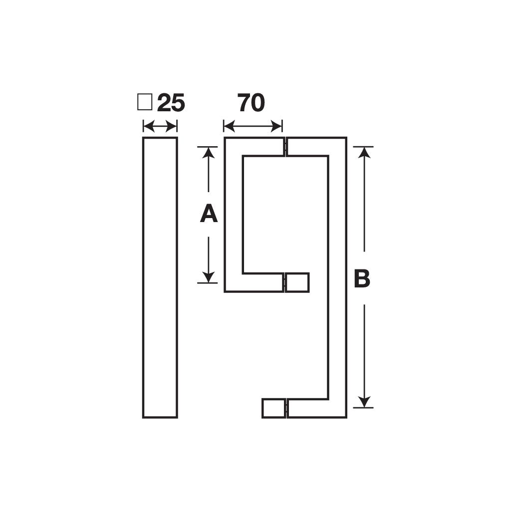 Tay nắm kéo phòng tắm kính 300x500mm Hafele 903.12.323