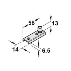 Dẫn hướng có bánh xe 10 mm Hafele 940.42.032
