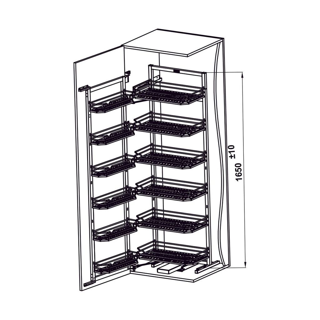 Tủ đồ khô Hafele 600mm Inox 304 595.71.073
