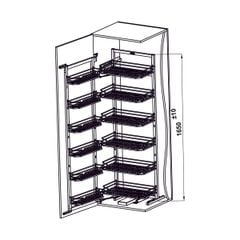 Tủ đồ khô Hafele 600mm Inox 304 595.71.073
