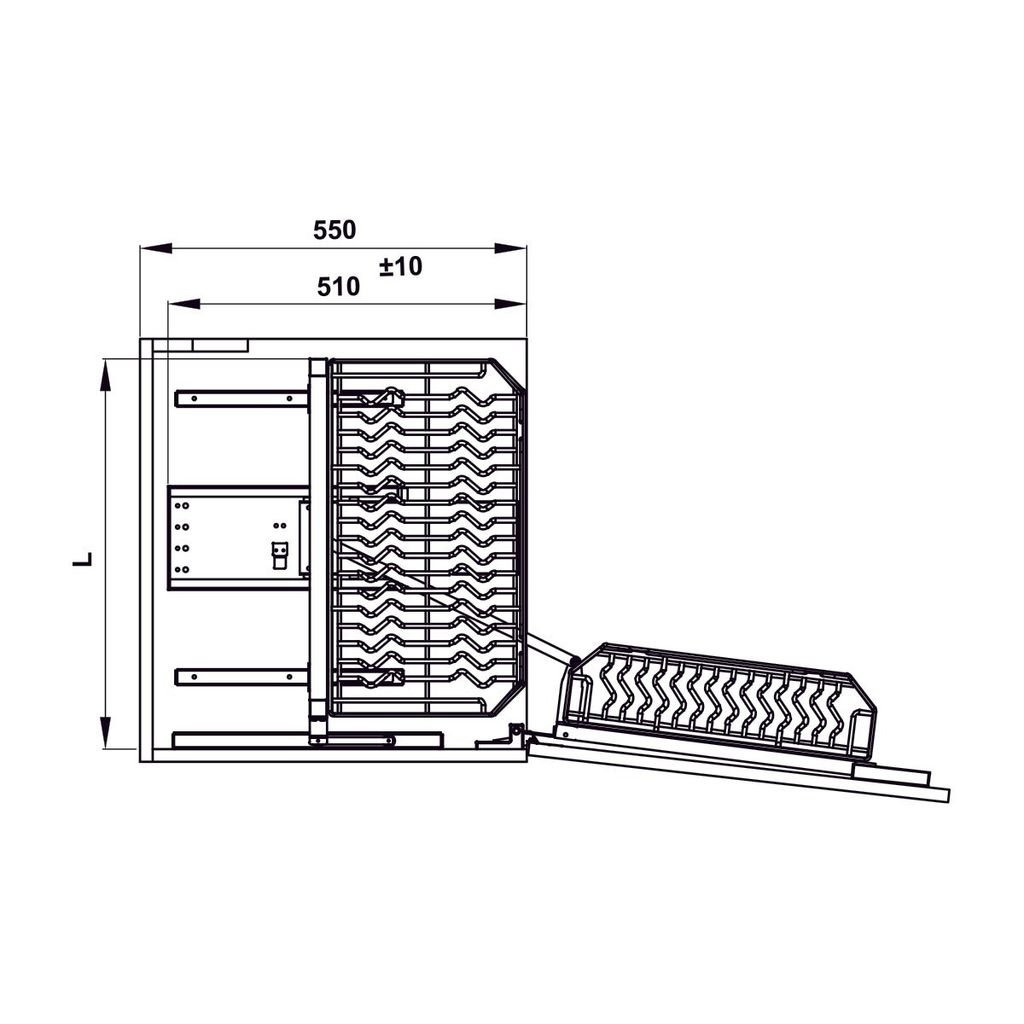 Tủ đồ khô Hafele 600mm Inox 304 595.71.073
