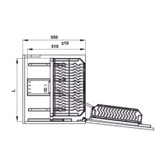 Tủ đồ khô Hafele 600mm Inox 304 595.71.073