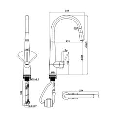 Vòi rửa chén Hafele HT21-CH1P245 577.55.220