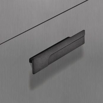 Tay nắm tủ Hafele màu xám đá phiến 173mm 106.70.261
