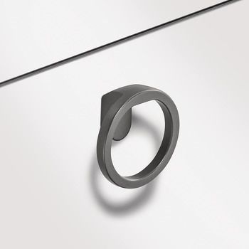 Tay nắm tủ Hafele màu xám kim loại 51mm 106.70.187