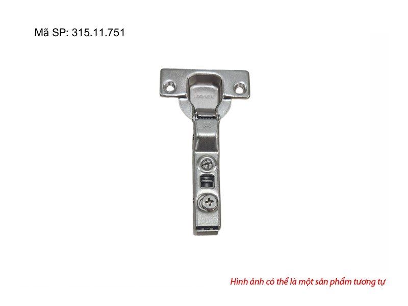 Bản lề giảm chấn Hafele - Đế lắp nhấn - Trùm nửa 315.11.751