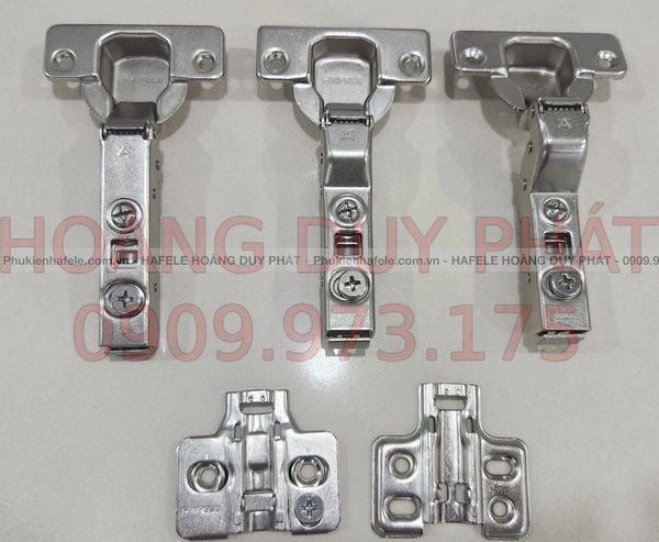 Bản lề giảm chấn Hafele - Đế lắp nhấn - Trùm ngoài 315.11.750