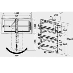 Kệ để giày màu đen cao 1000mm Hafele 806.22.400