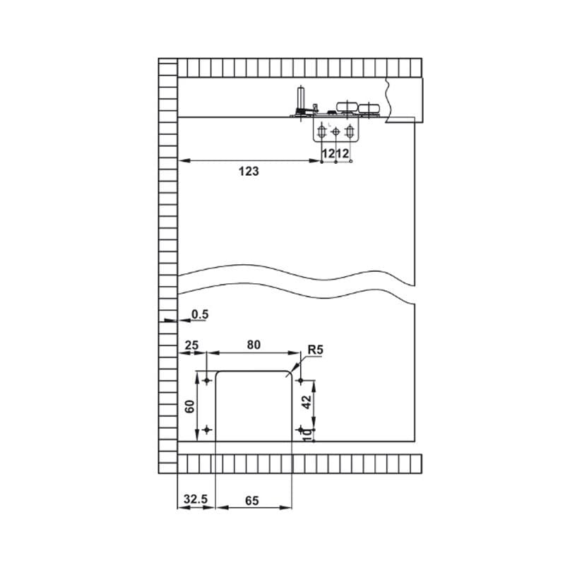 Bộ phụ kiện cửa trượt tủ áo Hafele 2 cánh 22-25mm SLIDO CLASSIC 50 IF 401.30.001