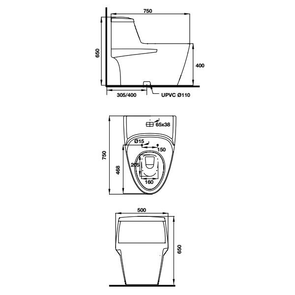 Bồn cầu một khối Hafele 588.79.400