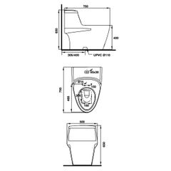 Bồn cầu một khối Iconic 588.79.400