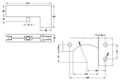 Kẹp kính L Hafele màu inox bóng 981.00.663