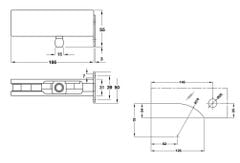 Kẹp kính trên khung gắn tường inox bóng 981.00.666