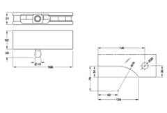 Kẹp đỉnh Hafele màu inox mờ 981.00.650