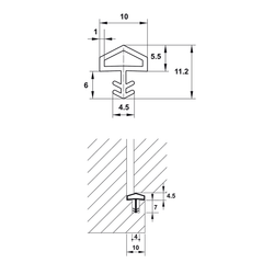 Ron cửa 10x11.2mm Hafele 950.51.200