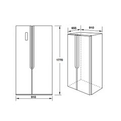 Tủ lạnh SBS Hafele HF-SB5321FB 534.14.021