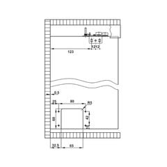 Phụ kiện ray cửa lùa tủ áo 2 cánh 50KG 18-21mm Hafele 401.30.000