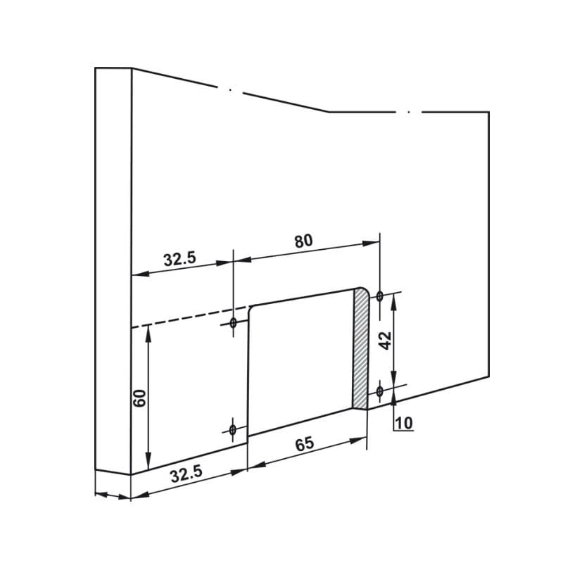 Phụ kiện ray cửa lùa tủ áo 2 cánh 50KG 18-21mm Hafele 401.30.000