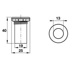 Nắp chốt âm Hafele màu Đồng rêu 911.81.120