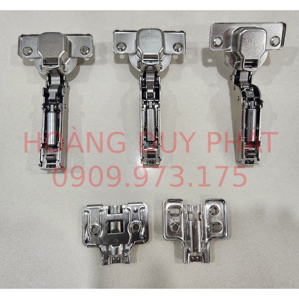 Bản lề giảm chấn Hafele - Đế lắp nhấn - Cong nhiều 315.11.752