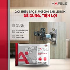 Bản lề Hafele Inox 304 giảm chấn - Lọt lòng 315.07.115