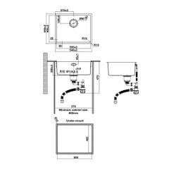 Chậu rửa chén Hafele 540mm HS24-SSN1S-540 567.24.457