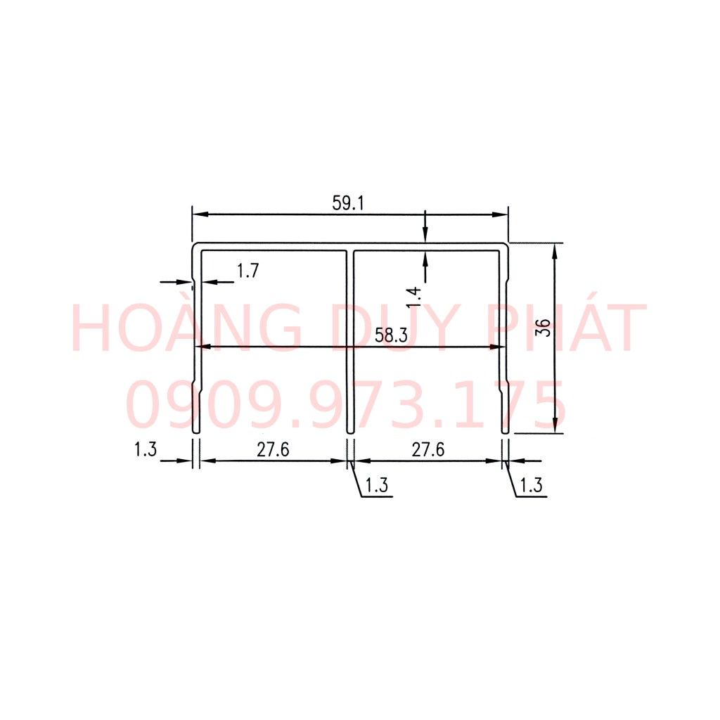 Ray dẫn hướng trên cho cửa dày 18-21mm 401.30.602