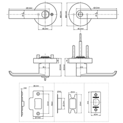 Khóa tay nắm gạt Häfele cửa phòng vệ sinh 911.63.226