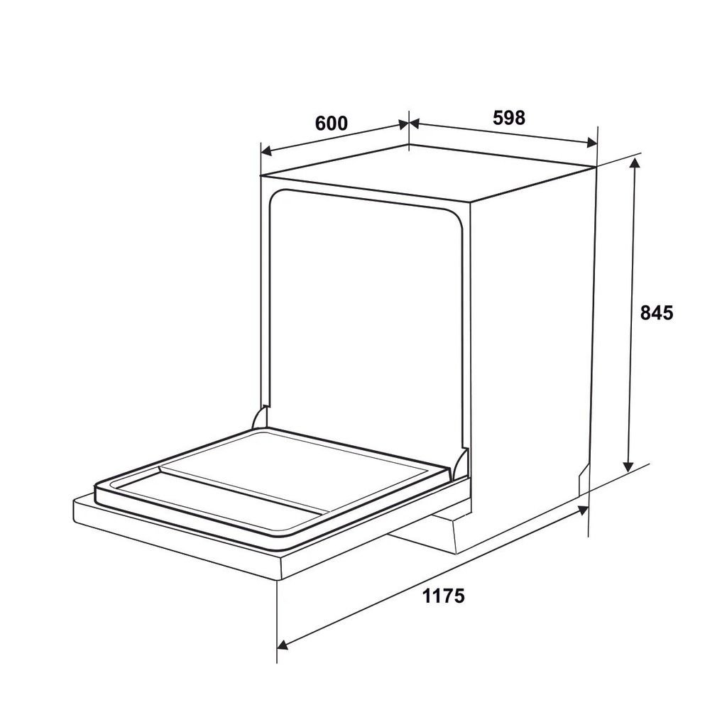 Máy rửa chén độc lập Hafele HDW-F6072B 535.29.700