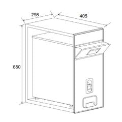 Thùng gạo Hafele mặt gương 549.32.990