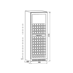 Tủ rượu Hafele HW-C415FB 533.17.021