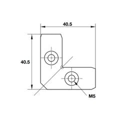 Bát nối góc Hafele màu đen 260.26.998