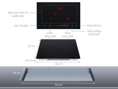 Bếp từ Hafele 3 vùng nấu HC-I603D 536.61.631