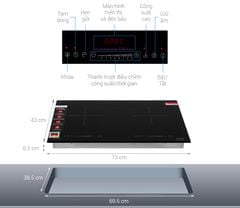 Bếp từ Hafele 2 vùng nấu HC-I7325B 533.09.979