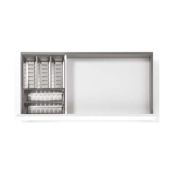 Bộ khay chia ngăn kéo Inox rộng 500mm màu xám mờ Hafele 552.52.392