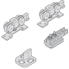 Bộ phụ kiện cửa lùa Häfele 250kg/A 489.40.027