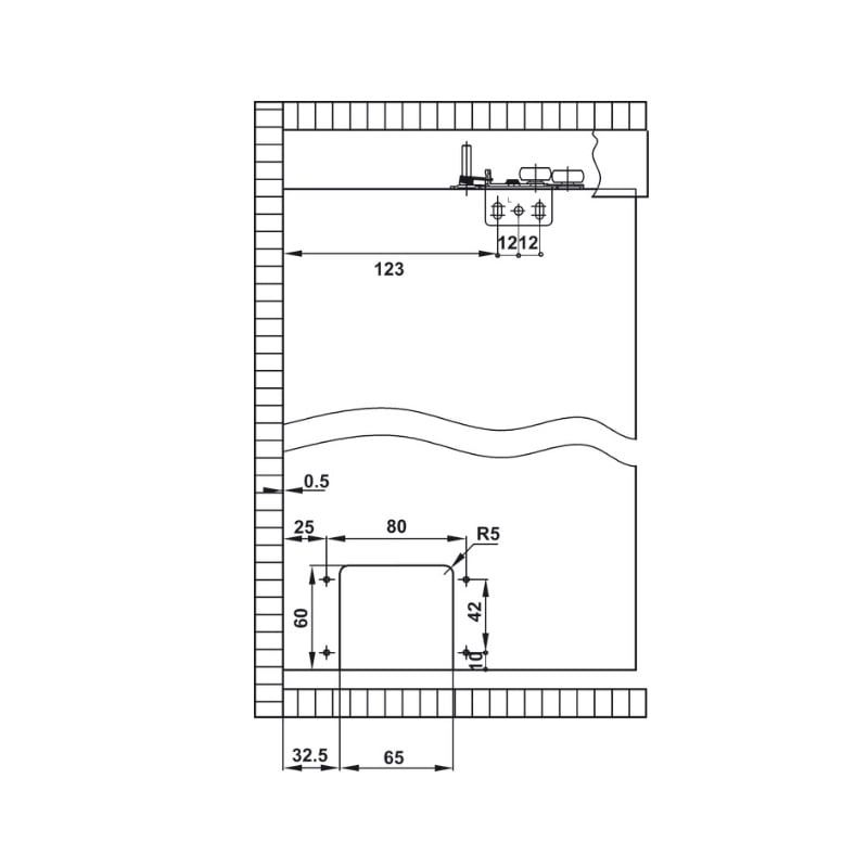 Bộ phụ kiện cửa trượt tủ áo Hafele 2 cánh 26-32mm SLIDO CLASSIC 50 IF 401.30.002