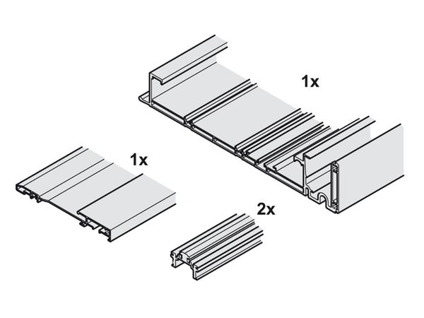 Ray cho cửa trượt bằng mặt rộng 2531-3400 mm Hafele 406.11.681