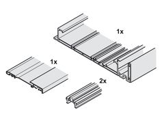 Ray cho cửa trượt bằng mặt rộng 2531-3400 mm Hafele 406.11.681