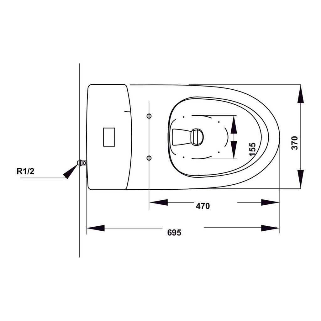 Combo Bồn cầu một khối + Nắp rửa thông minh Hafele 588.79.418