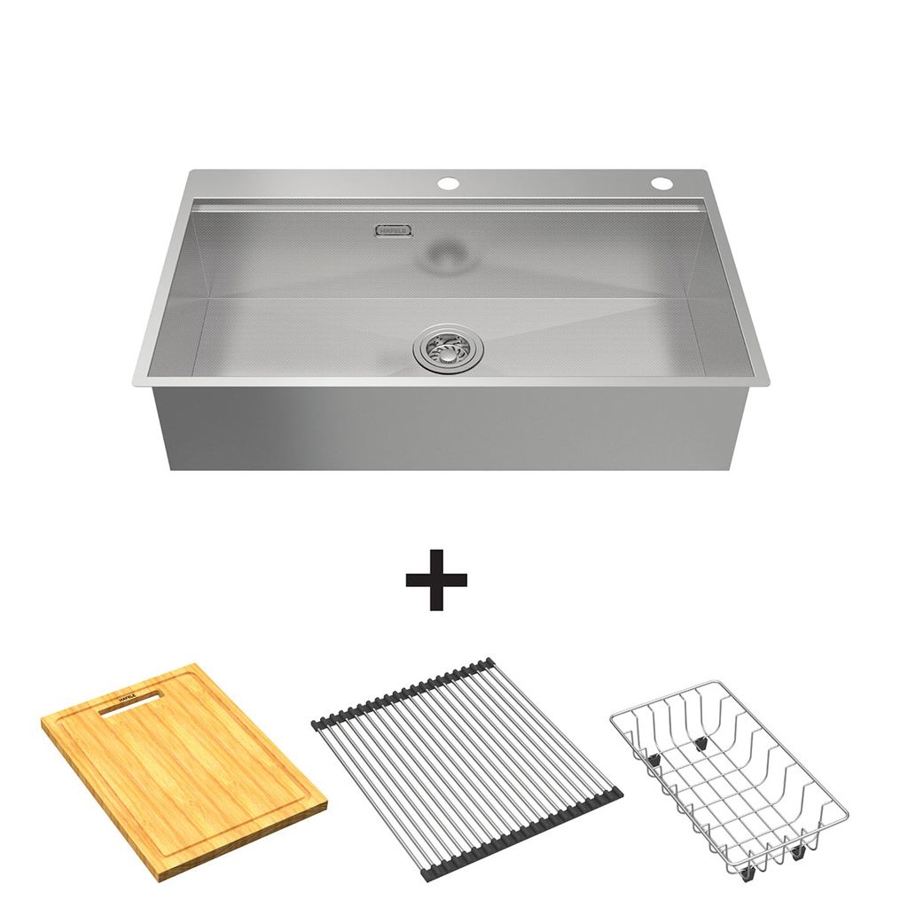 Chậu Inox Hafele 860mm HS24-SSN1S-8650 567.20.637