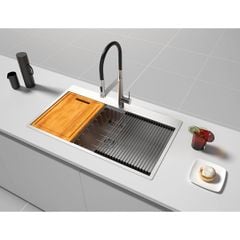 Chậu Inox Hafele 860mm HS24-SSN1S-8650 567.20.637
