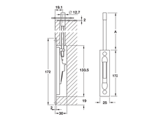 Chốt âm Hafele cho cửa thép 911.62.356