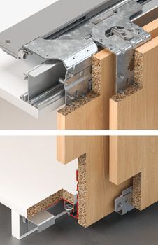 Bộ phụ kiện cơ bản cho cửa trượt thẳng 2 cánh Hafele 402.35.001