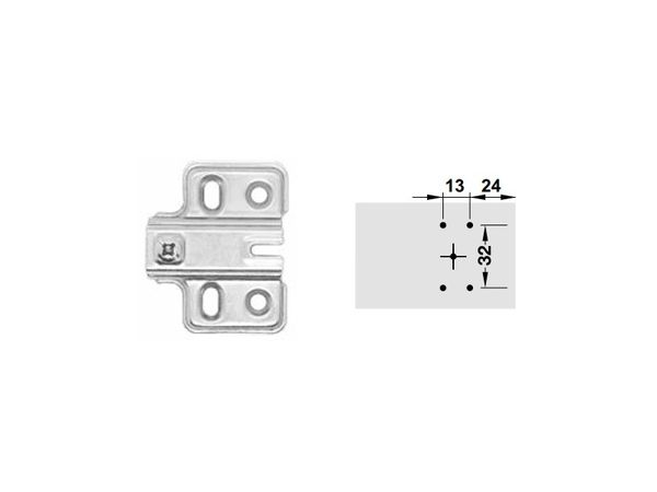 Đế bản lề với 4 lỗ bắt vít Hafele 315.98.780