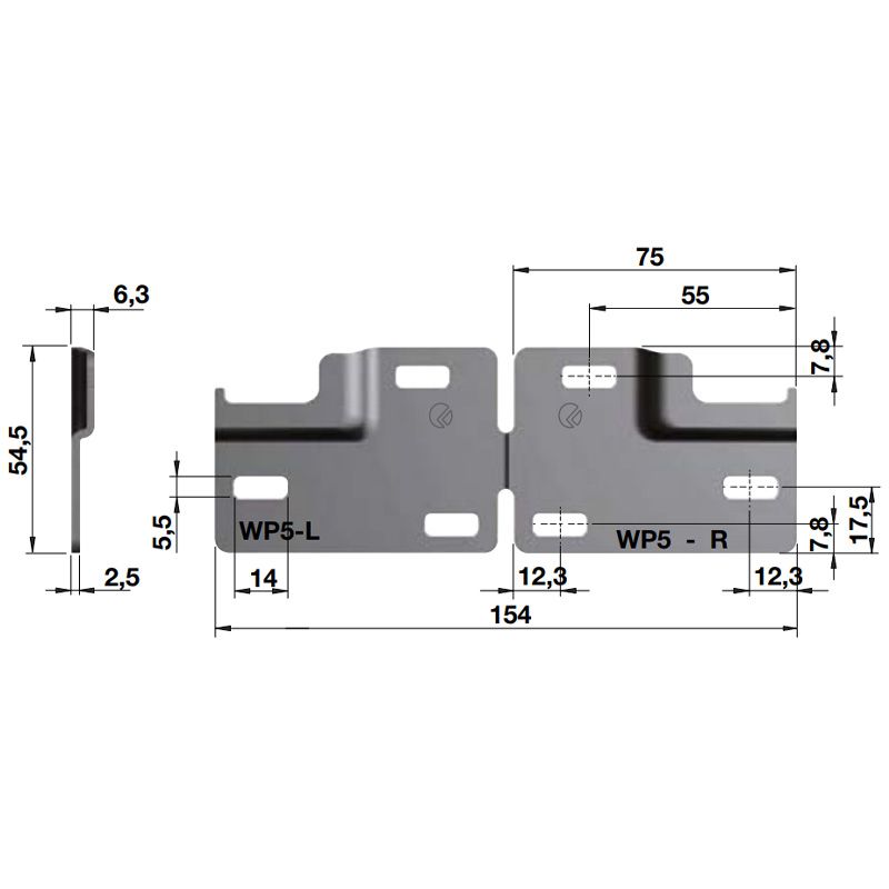 Đế gắn tường Hafele 290.41.994