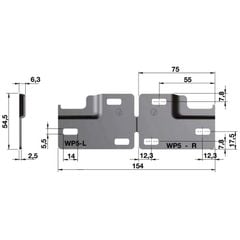 Đế gắn tường Hafele 290.41.994